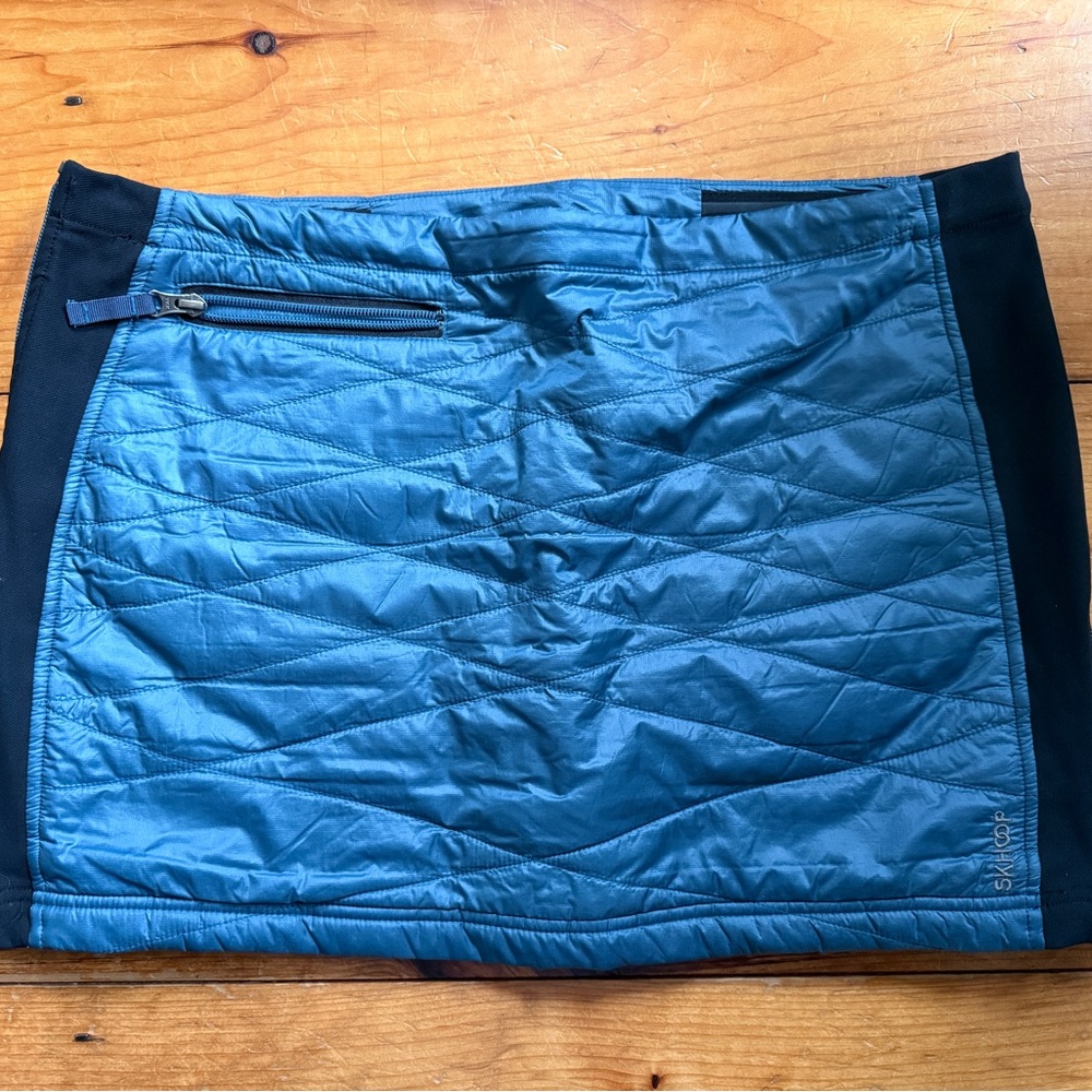 Skhoop Quilted Blue Puffy Skirt, Size XL